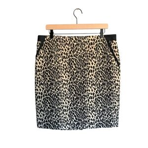 Outback Red womens leopard print skirt size 14 office business casual night out
